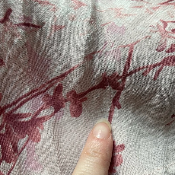 Vintage 90s Pink Cherry Blossom Babydoll Maxi Slip Dress 12 Fairycore Ethereal - Picture 5 of 12